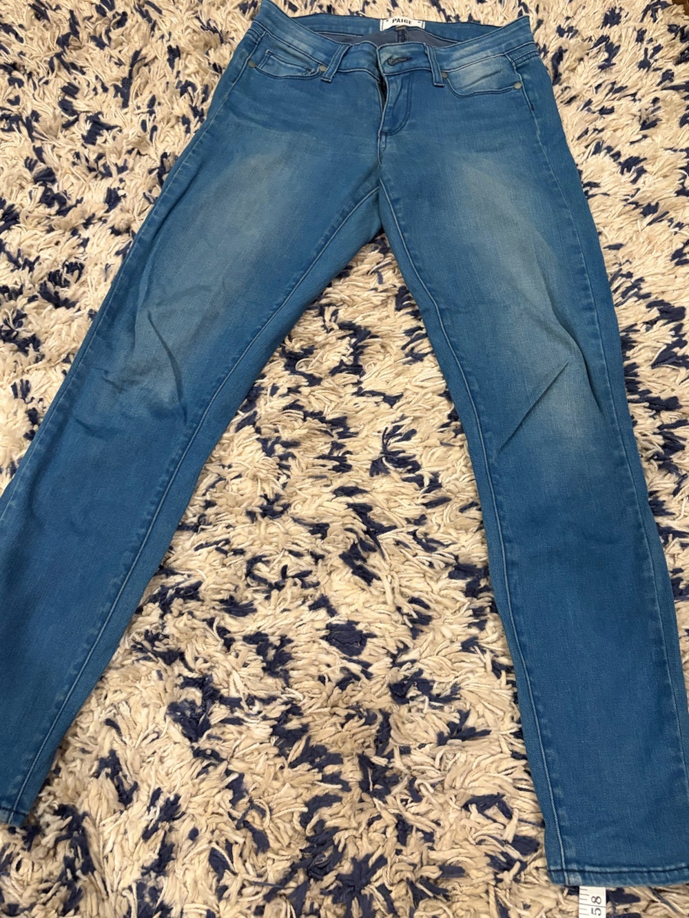 PAIGE Ankle Crop Jeans in Blue Wash - Verdugo- size 24